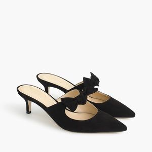 J. Crew Sophia Bow Mules Black Size 7 Black